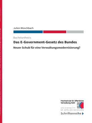 cover image of Das E-Government-Gesetz des Bundes